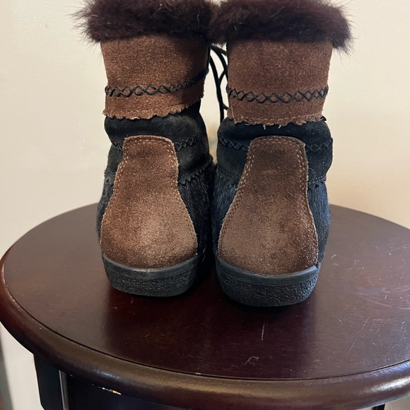 Tecnica Italian Goat Fur Ankle High Boots Size 41 - Picture 3 of 6